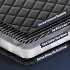 Waterproof Dog Car Seat Cover with Belt for Back Seat - Washable Pet Protector Accessories for Cars, Trucks, SUVs, and Bench Seats - Auto Backseat Hammock for Small & Large Dogs
