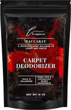 Lapew Baccarat Carpet Deodorizer Powder - Pet Safe Freshener for Vacuuming | Scented Odor Eliminator for Home | 16 oz