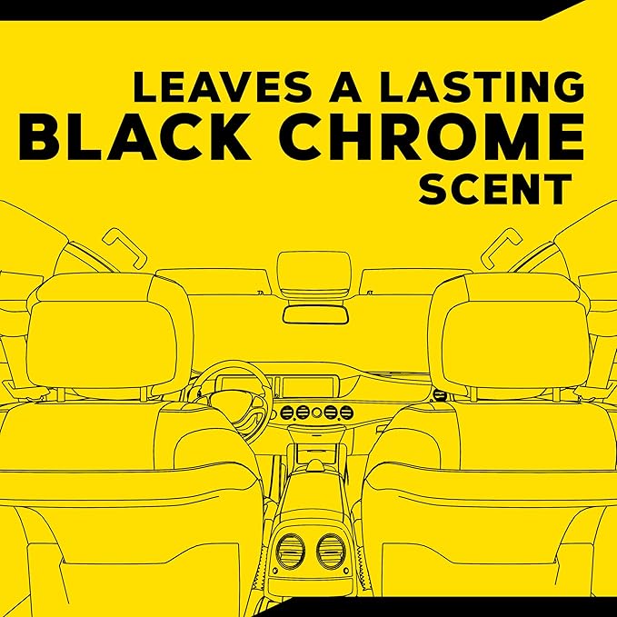 Meguiar’s Air Re-Fresher Odor Fighting Spray - Black Chrome Scent - Convenient Car Air Freshener that Instantly Fights Odors and Leaves Behind a Long-Lasting, Refreshing Black Chrome Scent, 8 Oz Spray