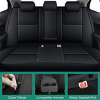 AOMSAZTO Custom Fit Seat Covers for Toyota Camry 2025-2026 XLE XSE Full Set Faux Leather Car Seat Covers Waterproof Airbag Compatible Interior Protection (Black)