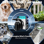 Electric Foam Sprayer for Thick Rich Foam, 2L Cordless Portable - Professional Pressurized Foam Cannon for Car Wash & Detailing, Rechargeable with Long Lasting Battery Black