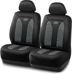Skechers Memory Foam™ Car Seat Covers, Hexcomb Breathable Thick Seat Covers Two Front Seat Covers, Airbag Compatible, Automotive Comfort & Protection for Most Cars,Van,Trucks, SUVs (Grey)