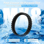 Funmit 4 Pack R0526100 Track (Upgraded Version) Pool Cleaner Wheel Tire Compatible with Zodiac Baracuda MX8 / MX6 Elite In-Ground Pool Cleaner- Made of Heavy-Duty Rubber, Increases Part Life by 50%