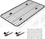 WILDROAD Car Roof Platform, Universal Roof Flat Rack 90" x 47" x 1.3" Heavy Duty Roof Rack Platform with Super Duty Bungee Cargo Net, Ratchet Straps and Anti-Rust Sealant Fits for SUV Truck Cars