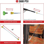 Simpson Cleaning 80149 Universal 16-Inch Pressure Washer Wand for Cold Water Use up to 3600 PSI, Silver