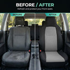 FH Group Automotive Front Car Seat Covers for SUV, Trucks, Sedan and More - Universal Fit Front High Back Design Interior Accessories - 3D Mesh Fabric Center Panel - Gray