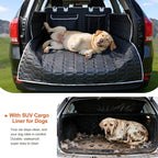 SUV Cargo Liner for Dogs, Waterproof Dog Trunk Cover with Bumper Flap Protector, Pet Cargo Mat for SUVs Sedans Vans, Non-Slip Scratchproof Dog Seat Cover, Large Size Universal Fit