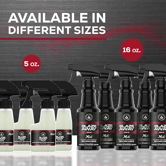 Blaze Away Commercial Air Freshener & Odor Eliminator for Strong Odor - Industrial-Grade Room Spray & Room Deodorizer for Home, Car, Smoke & Pet Odors - Long-Lasting Odor Absorber, Room Fresheners