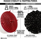 10.4" Heavy Duty Grit Trap (2-Pack) & Wash Mitt Kit - Premium Car Wash Bucket Filter Insert, Dirt Separator, Fits 3.5-5 Gallon (Red Kit)