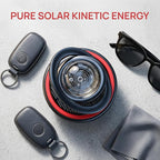 Petraero Solar Levitating Car Ornament & Air Freshener – Dual-Ring Auto-Rotating Aromatherapy Diffuser, Light-Sensing LED, Cool Dashboard Decor for Car/Truck/Desk (black)