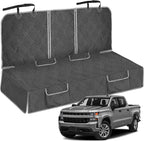 sportuli Dog Car Seat Cover Replace for Ford F150 and Dodge Ram 1500, 600D Oxford Cloth Heavy Duty Waterproof Non Slip Pet Truck Back Bench Seat Cover, Fit for All Full-Size Trucks (Full-Size Truck)