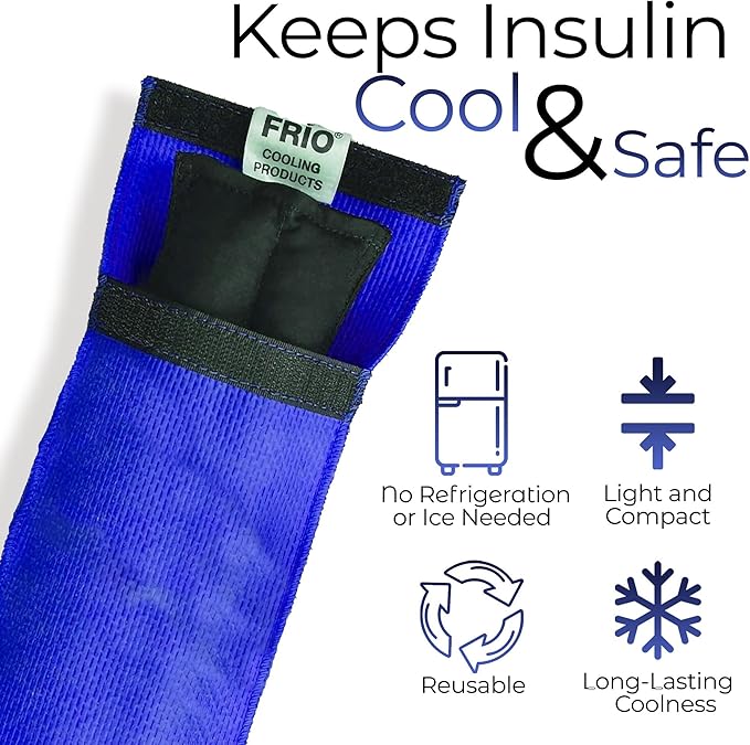 FRIO Cooling Wallet - Insulin Cooler for 45+ Hours of Stress Free On The Go - Blue - Individual
