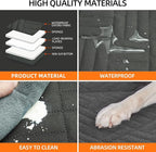YJGF Back Seat Extender,Dog Seat Cover for Back Seat,Hard Bottom Car Seat Cover for Dogs,Dog Hammock for Car,Back Seat Pet Cover for Dogs(Black,for Car/SUV/Small Truck)