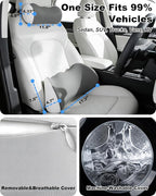 Car Lumbar Support and Neck Support Headrest Pillow Kit, Ergonomic Memory Foam Cushion for Sciatica & Tailbone Pain Relief – Fits Car Seat, Office Chair & Wheelchair