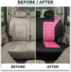FH Group Automotive Car Seat Covers Rear Set Premium 3D Air Mesh Seat Covers, Airbag Compatible and Split Bench Cover Universal Fit Interior Accessories for Cars Trucks and SUVs - Pink