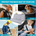 Back Seat Cover Waterpoof Rear Bench Towel Seat Cover for Gym Swimming Surfing Running, Non-Slip Rear Seat Protector Ufor Universal Anti-Slip Car Truck SUV Seat (Bench Gray)