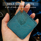 Leather Air freshener for Car Leather Car Scents Air Freshener Encouragement Gifts for Christian Men Be Strong and Courageous Lion Christian Gifts for Men Unique
