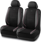 Skechers Air-Cooled Memory Foam Seat Covers,Mesh Thick Car Seat Covers,Piping Leather Car Seat Covers Front Seats,Airbag Compatible,Automotive Comfort Universal FitMost Cars,Vans,Truck,SUV,Pink