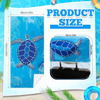 2 Pack Car Seat Towel Covers with Storage Bag 63 x 32 Inch Athletic Running Towel Seat Sweat Washable Non Slip Cover Gift for Car Outdoor Sport Activities (Sea Turtles)