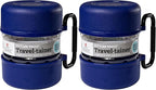 Gamma2 Vittles Vault Travel-Tainer (6 Cups) Portable Food Storage Container, Blue (Pack of 2)