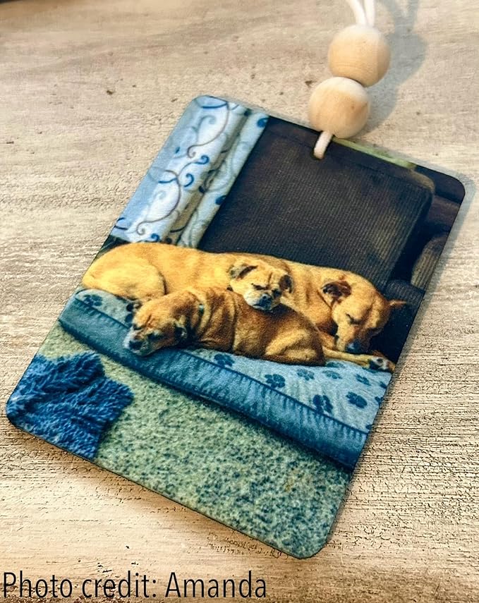 Beaded Custom Car Air Fresheners Real Photos | Double Sided | Gifts Under 10