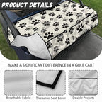 Biyejit Golf Cart Seat Covers with 4 Pockets Golf Cart Seat Towel Blanket Fits 2-Seat Golf Carts, Golf Cart Accessories