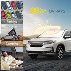Car Windshield Sun Shade Compatible with 2016-2024 2025 2026 Honda Pilot Accessories Sunshade Custom Foldable Windshield Sun Visor