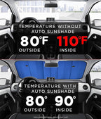 Big Hippo Car Windshield Sun Shade UV Rays Sun Visor Shade,Auto Front Car Window Shades Protector Folded Sun Shield Shade,Keeps Vehicle Cool - Blue (Size: 55.16"X 27.5")