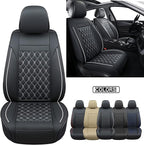 Car Seat Covers Front Pair,Universal Fit for Most Cars,SUV,Sedans and Pick-up Trucks,Automotive Faux Leather Vehicle Cushion Covers(Front Pair,Black/White)