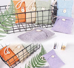5 X 100g Natural Air Purifying Bamboo Bag,Bamboo Charcoal Bag, Odor Eliminator Decoration Bag for Bathroom Kitchen Cars Closet Refrigerator (Color Selected Randomly)