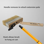 5 Inch Stain Deck Wide & Thick Paint Brush - High European Quality - Natural Bristles - for Home, Wood, Walls, Art, Trim & Furniture - for Acrylic, Oil, Stain, Chalk & Latex Paints