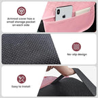 Upgraded Car Center Console Cover with 2 Storage,Arm Rest Covers Armrest Cover for Car, Microfiber Leather Car Armrest Cover Cushion, Universal Car Interior Accessories for Vehicles（Pink longer）