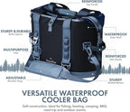 GrandTies 40 Can Portable Soft Cooler Bag - High-Performance Large Cooler - Leak Proof Waterproof Insulated Cooler Bag - Portable Ice Chest for Outdoor, Fishing, Beach, Travel, Camping