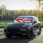 Socira American USA Flag Car Windshield Sunshade Umbrella Foldable Umbrella Sun Shade Windshield Cover Patriot Sunshade Car Accessories Blocks Uv Rays Keeps Cool (57" X 30")