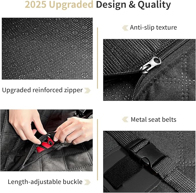LEIMO KPARTS Dog Car Seat Cover for Back Seat,400lb Waterproof Dog Car Seat Cover Hard Bottom-Detachable,600D Heavy Duty Scratch Proof Nonslip Soft,Dog Hammock for SUVs,Car