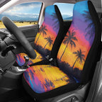 Hawaiian Tropical Palm Tree Print Car Seat Cover for Men Women Soft Breathable Automotive Interior Protector Universal Fit for Car SUV Sedan Truck