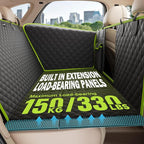 Pecute Dog Car Seat Cover for Back Seat 53.54 * 23.62 in, Car Window Fixing for Maximum Car Protection, Leather Fabric Back Seat Extender for Dogs, Waterproof & Scratch-Resistant, Support to 330 lbs