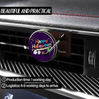 Personalized Customized Photo Car Air Freshener，Double Sided Customized Car Fresheners，Custom Air Fresheners With Picture for Boyfriend、Dad、Mom、Music Lovers. (12pcs Halloween)
