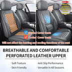 Chezope Car Seat Covers Full Set, Grey Leather Seat Covers, Breathable Front and Back Car Seat Protectors, Wear-Resistant Seat Covers Universal Fit for Most Cars SUV Truck (Grey-Diamonds, Full Set)
