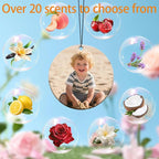 5-500pcs Custom Air Fresheners with Picture, Double Sided Car Air Freshener with 20 Scents, Personalized Gifts for Valentine's Day Birthday Anniversary (Round)