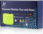 M MINGLE Pressure Washer Hose and Gun Kit, 50 FT Power Washer Hose with 5 Nozzle Tips and M22-14mm Fitting, Replacement for Ryobi, Simpson, Craftsman