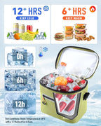 Soft-Sided Cooler Bag, 7/16/30 Can Insulated Lunch Box, Waterproof, Leak-Proof, Portable Lunch Bag for Work, Beach, Drink, Travel, Camping, Picnic