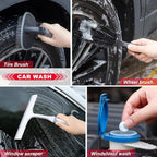 26Pcs Car Wash Cleaning Kit with Foam Gun Sprayer Detailing Brushes Window Water Scraper Tire Brush Towels Complete Interior Exterior Detailing Set for Car