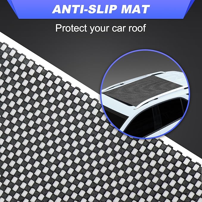 Sailnovo Rooftop Cargo Carrier PVC 20 Cubic Waterproof Rooftop Car Storage Bag with Anti-Slip Mat, 6 Door Hooks Soft-Shell Car Top Carrier for Vehicle