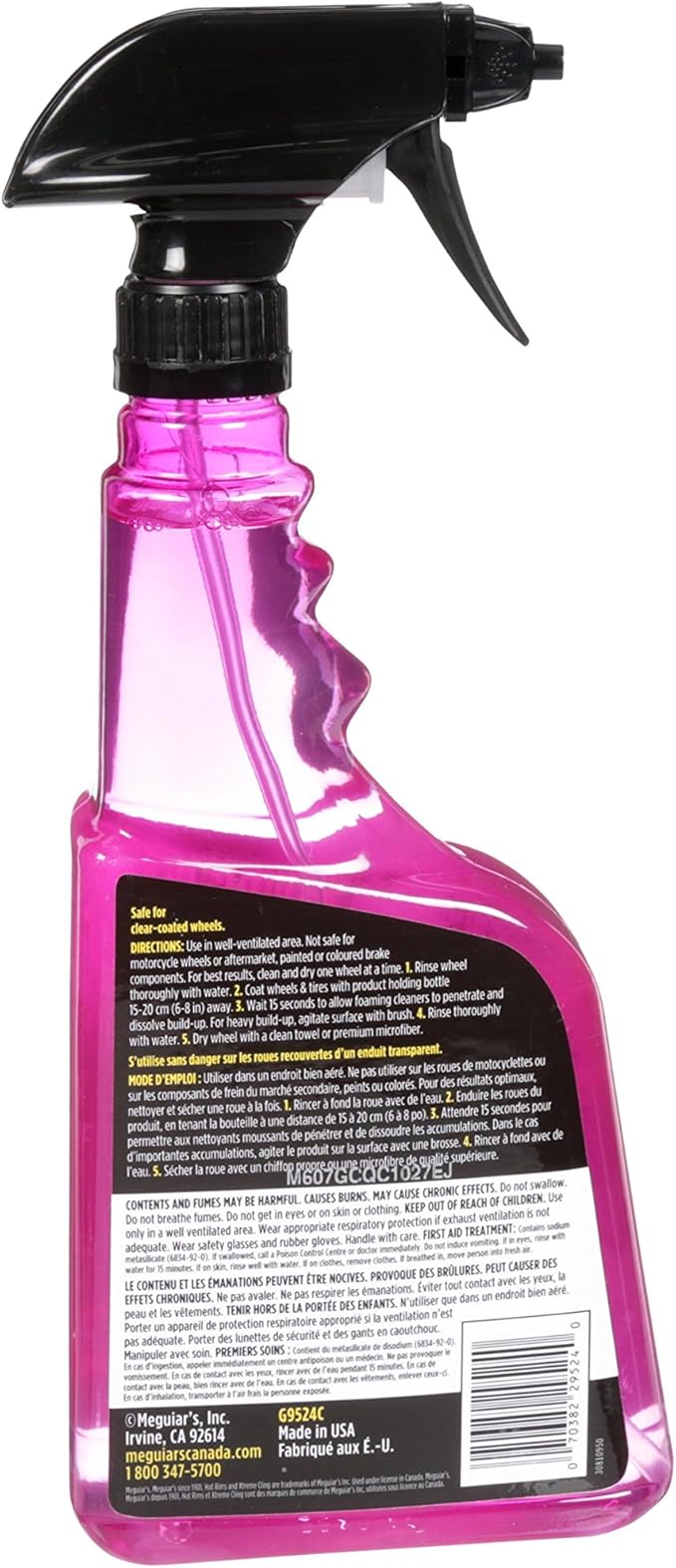 Meguiar's Hot Rims Wheel & Tire Cleaner, Powers Through Brake Dust & Grime - 24 Oz Spray Bottle