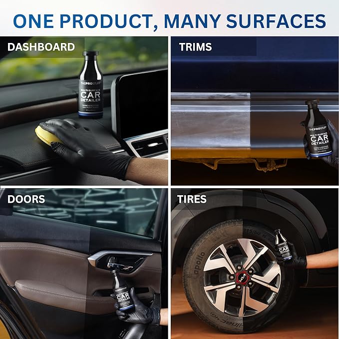 The Pro Stuff® Car Plastic Restorer Black | Restore Faded Plastic to Factory Finish | Easy Apply, Long Lasting, No-Residue Formula | Professional Back to Black Trim Restorer