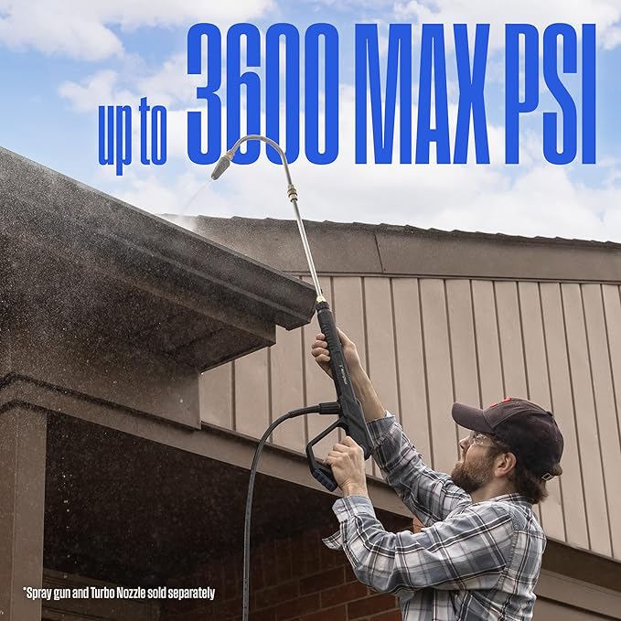 Westinghouse 13” Pressure Washer Gutter Cleaner Wand - 3600 Max PSI, 1/4” Connector - for Gas and Electric Pressure Washers