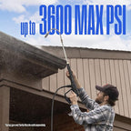 Westinghouse 13” Pressure Washer Gutter Cleaner Wand - 3600 Max PSI, 1/4” Connector - for Gas and Electric Pressure Washers