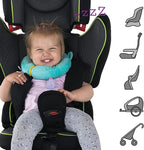 Trunki Kid's Travel Neck Pillow and Chin Rest | Support Sleepy Heads in The Car Seat, Plane, Bike or Pram | Yondi Small UNA Unicorn (Turquoise)