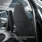 Road Comforts Baja Blanket Seat Covers Gray Diamond High Back Bucket Seat Covers - Jacquard Fabric, Airbag Compatible, Universal Fit for Cars, Trucks, SUVs, and Vans